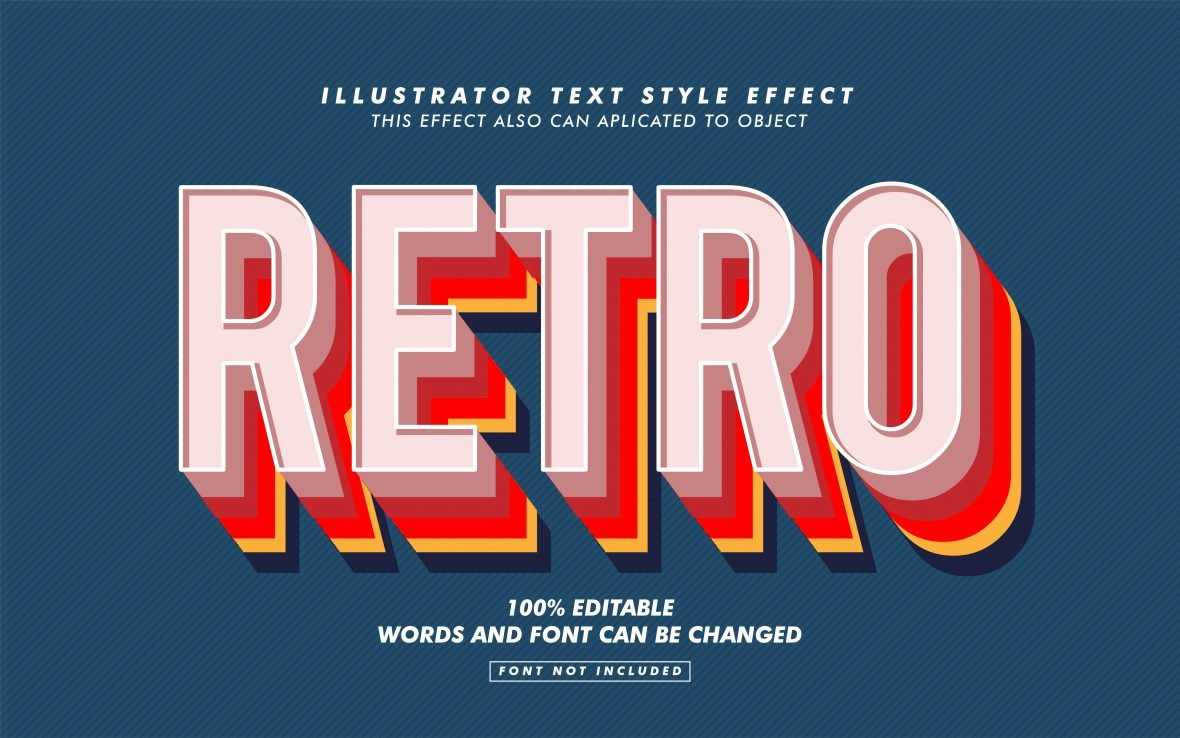 Retro Layer Text Effect