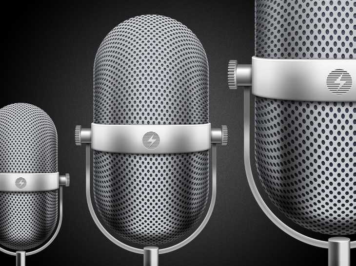 Retro Microphone PSD