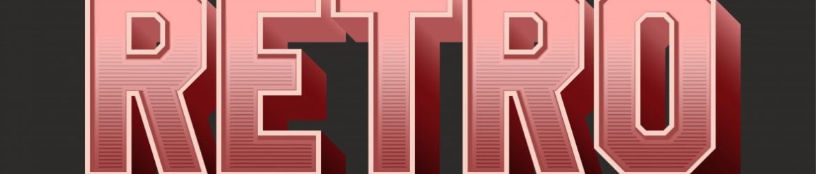 Retro Style Pink Text Effect Retro Style Pink Text Effect