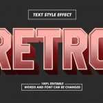 Retro Style Pink Text Effect