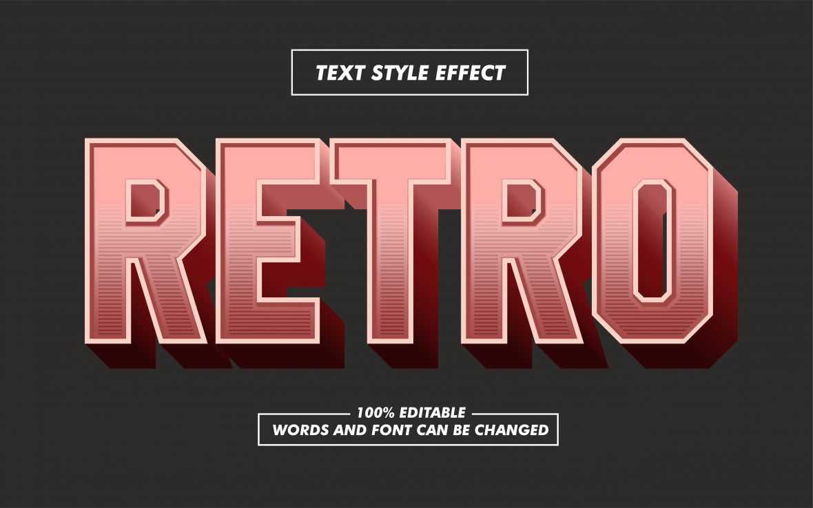 Retro Style Pink Text Effect