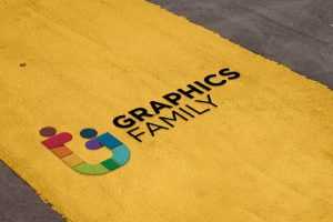 Road Paint Logo Mockup