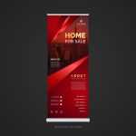 Roll-up standing banner template - Download Grátis Roll-up standing banner template