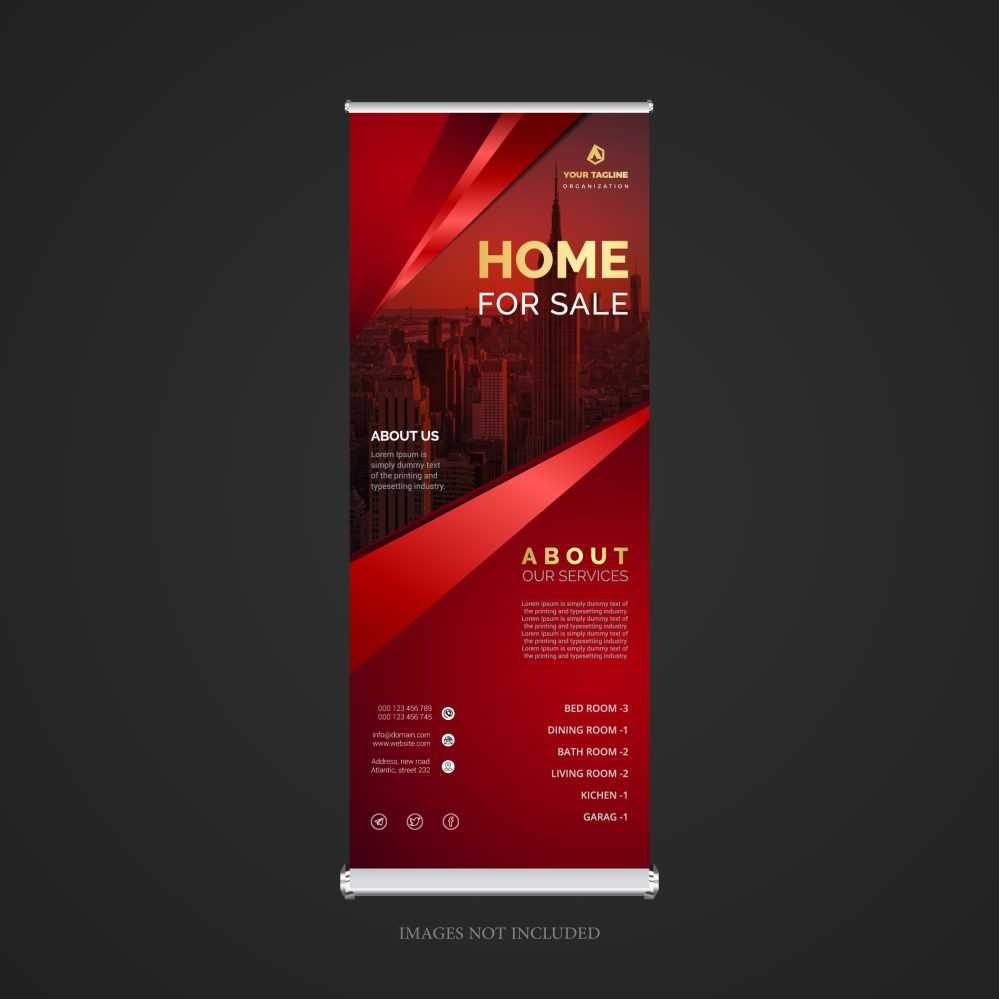 Roll-up standing banner template
