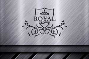 Royal Logo Concept Design With Crown Shape