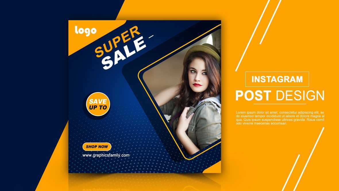 Sale Banner for Instagram Post Template Design