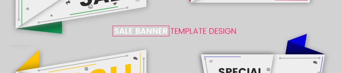 Sale banner template design vector image