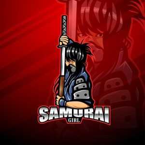Samurai Girl Esports Mascot Logo