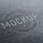 Sandpaper 3D Logo Mockup