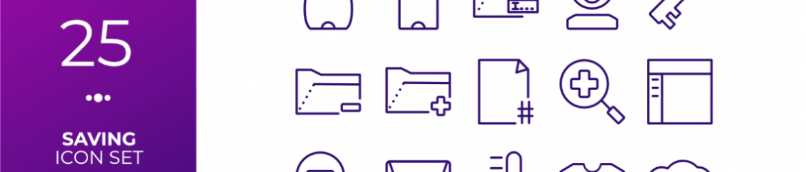 Saving Icon Set
