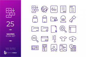 Saving Icon Set