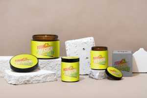 Set Of Jar With Box Packaging Design Mockup