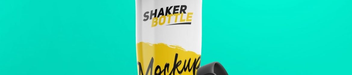 Shaker Bottle Mockup with Fit Band Shaker Bottle Mockup with Fit Band