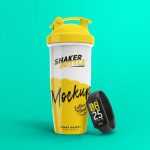 Shaker Bottle Mockup with Fit Band