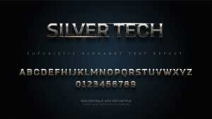 Shiny Silver Text Effect