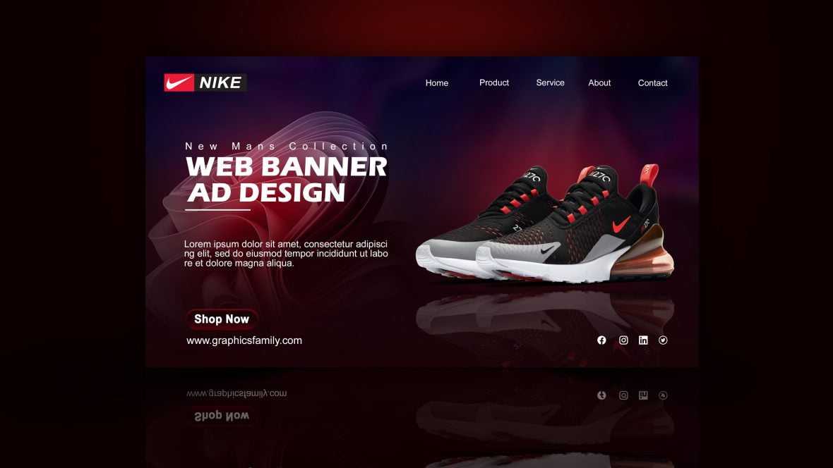 Shoes Social Media Web Banner Advertisement Design