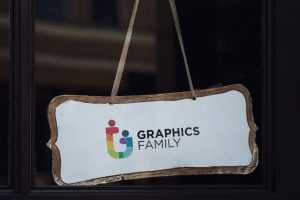 Shop Hanging Sign Board Logo Mockup