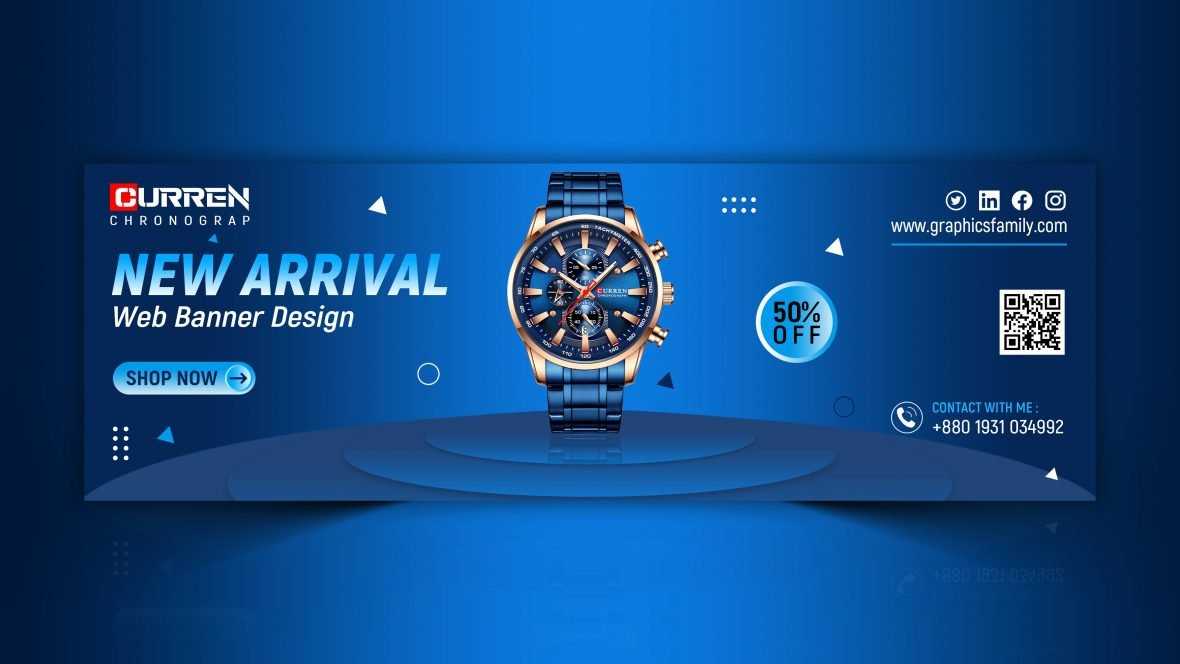 Shop Products Social Media Banner Design Template