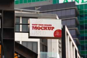 Shop Sign Board Design Mockup