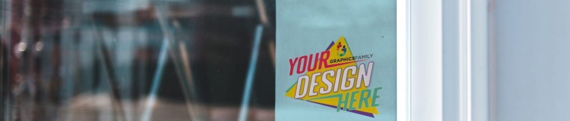 Shop Window paper Mockup Shop Window paper Mockup