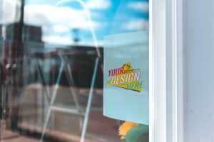 Shop Window paper Mockup