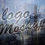 Signature Logo Mockup On Water Drop Glass Wall - Download Grátis Signature Logo Mockup On Water Drop Glass Wall