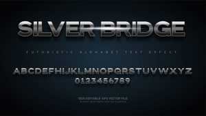 Silver Gradient Text Effect