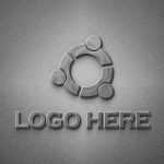 Silver Gray Metallic Logo Mockup