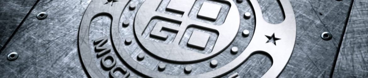Silver Logo Mockup on Steel Background Texture