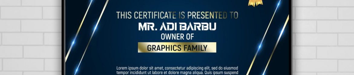 Simple And Stylish Luxury Effect Certificate Template