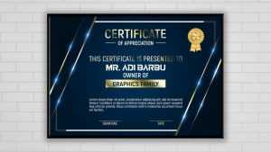 Simple And Stylish Luxury Effect Certificate Template