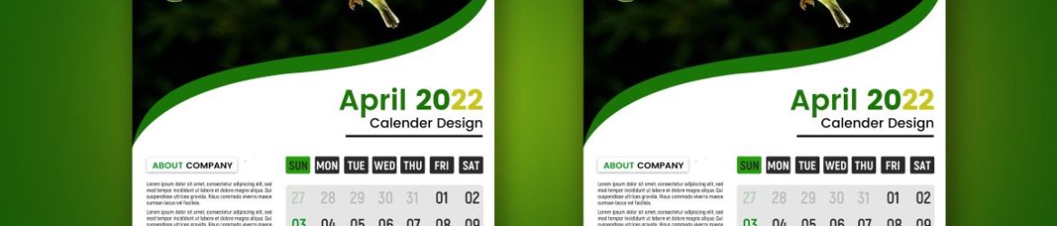 Simple Calendar Design Template