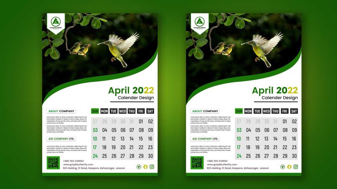 Simple Calendar Design Template