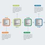 Six steps infographics with main option business vector image