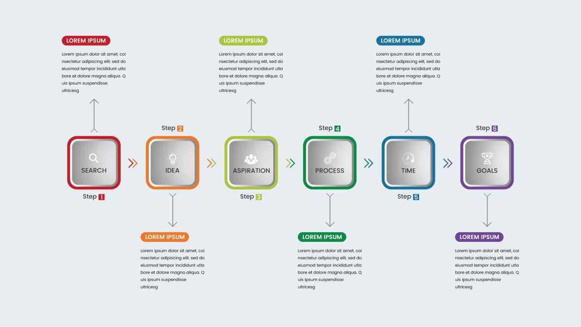 Six steps infographics with main option business vector image