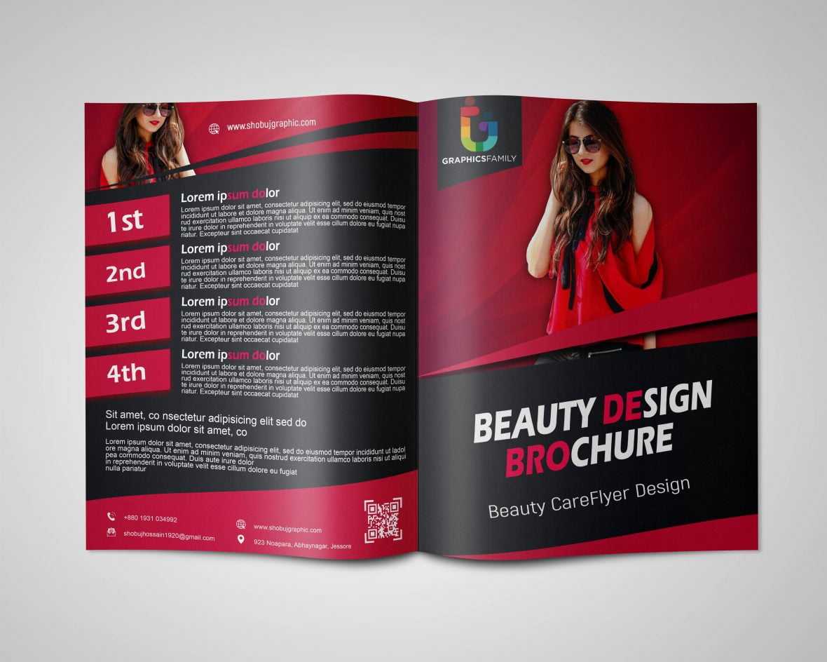 Skincare and Beauty Clinic Bi Fold Brochure Design