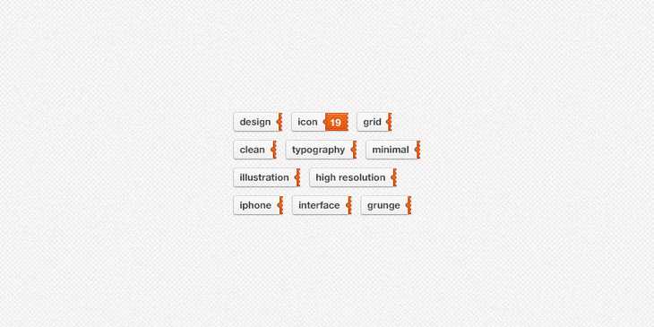Sliding Tags PSD