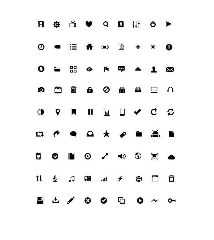 Small Glyph Icons