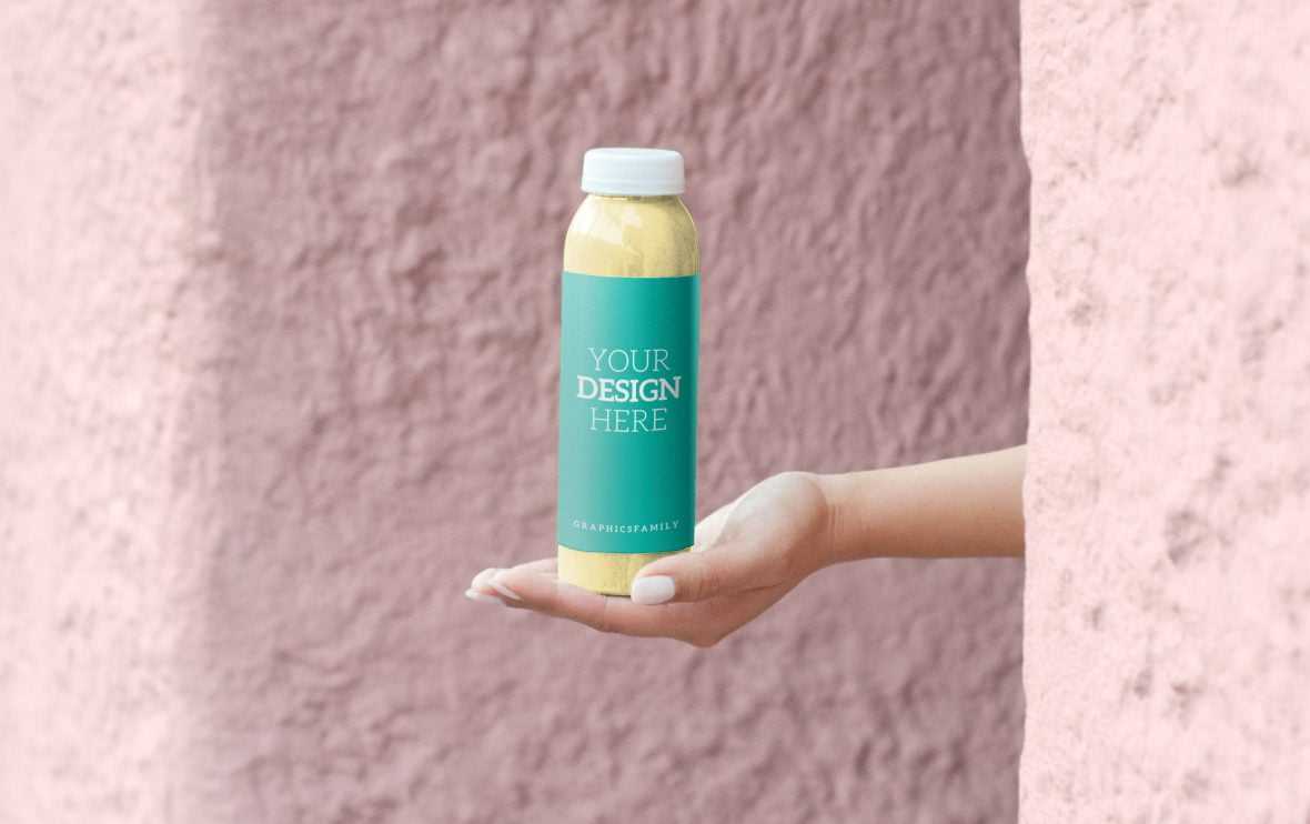 Smoothie Bottle Design Mockup