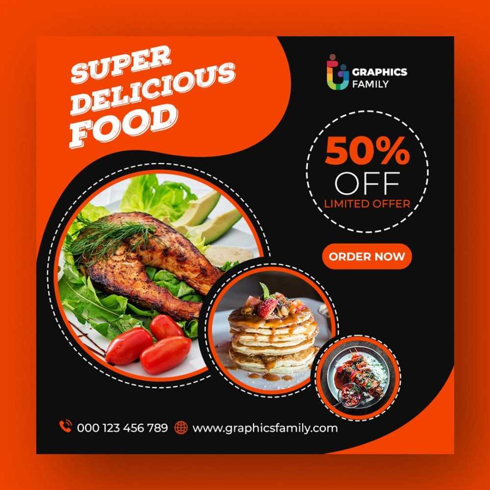 Social Media Restaurant Template Design
