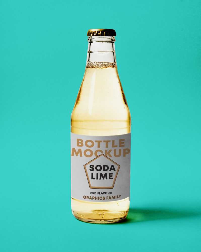 Soda Bottle Label Design Mockup