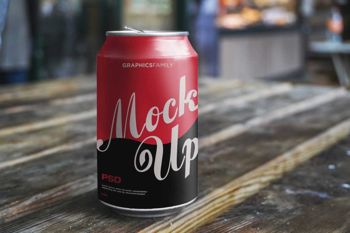 Soda Can Design Free Mockup