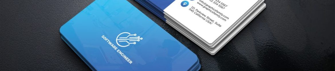 Software Engineer Business Card Design Template – PSD