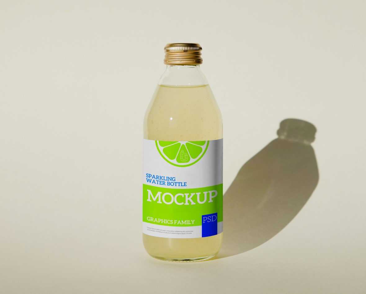 Sparkling Water Bottle Mockup