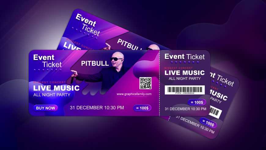 Special Event Ticket Design Template Free