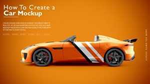 Sport Car Free PSD Mockup