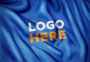 Sports Jersey Fabric Texture Photoshop Logo Mockup