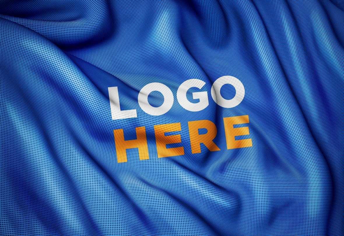 Sports Jersey Fabric Texture Photoshop Logo Mockup