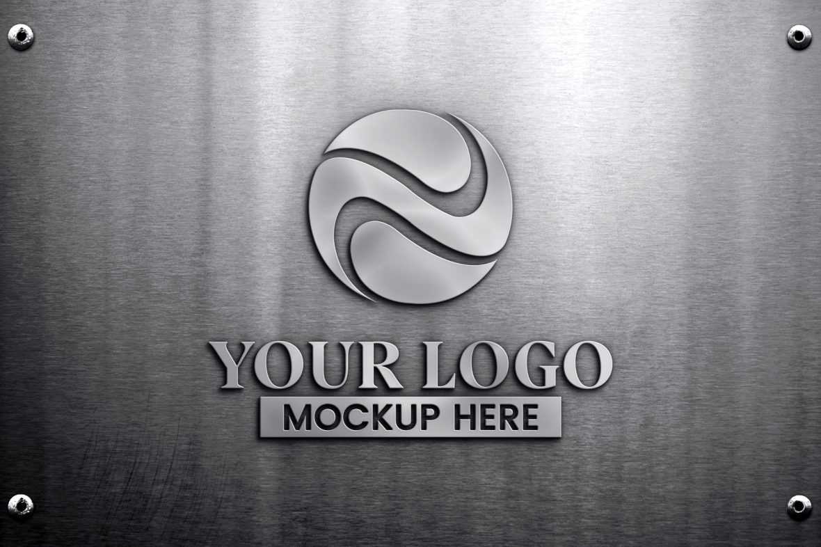 Stainless Steel Logo Mockup