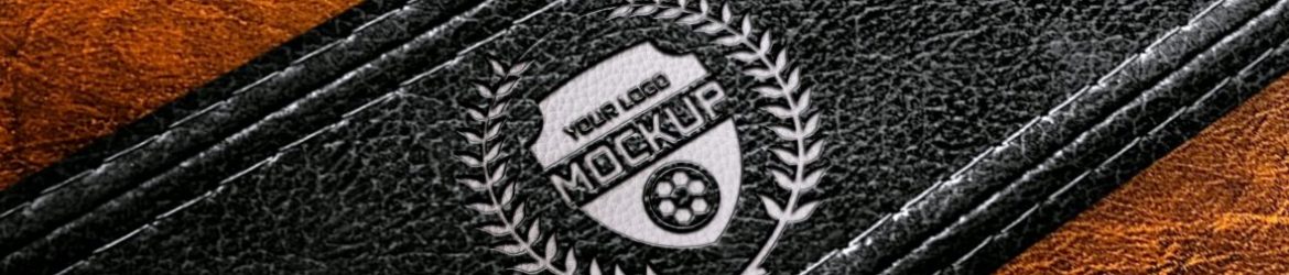 Stamp Logo Mockup on Leather